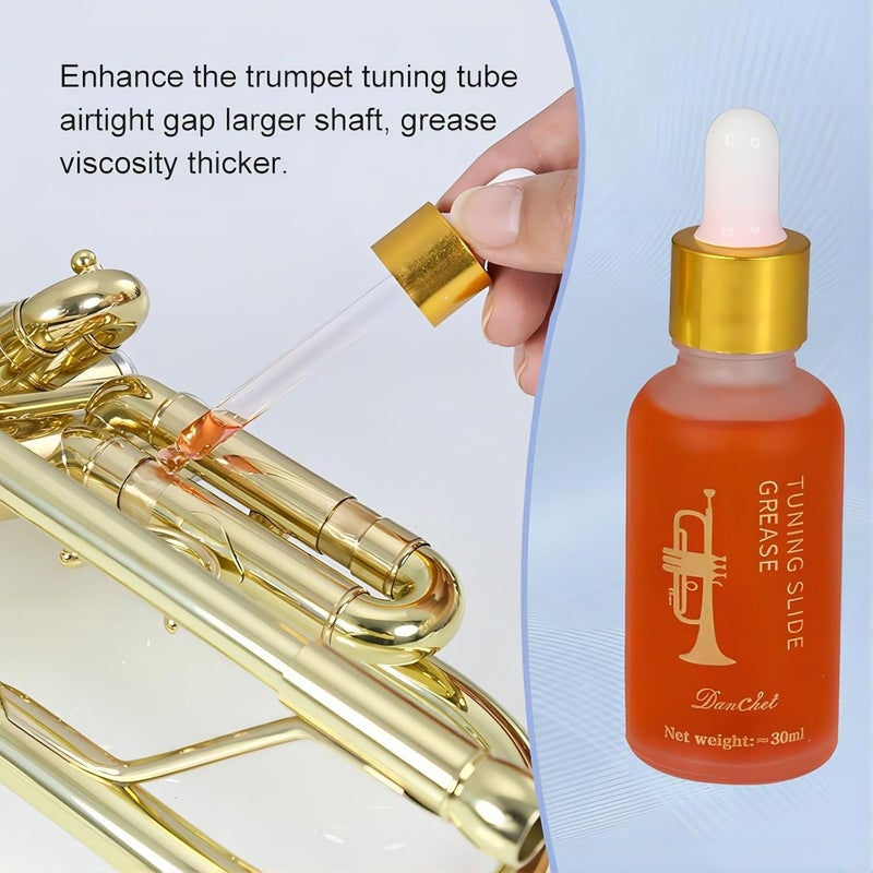 Danchet Synthetic Piston Oil and Tuning Slide Grease Set for Trumpet, Trombone, French Horn, Tuba, Euphonium and Other Brass Instruments - Image 4
